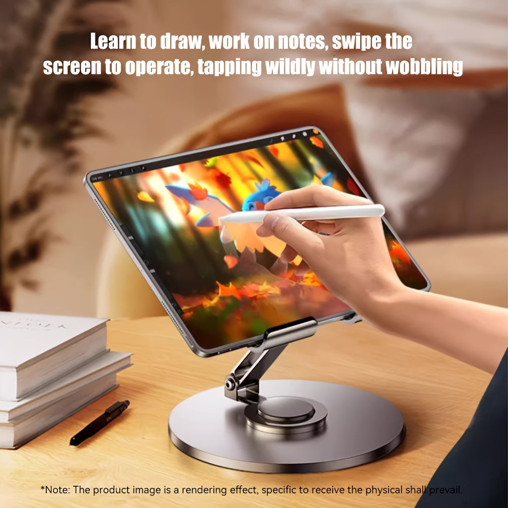 This Is a Versatile Stand for Tablets And Phones, Featuring a Fully Metal Design That Allows for Rotation And Is Suitable for Devices Under 15 Inches