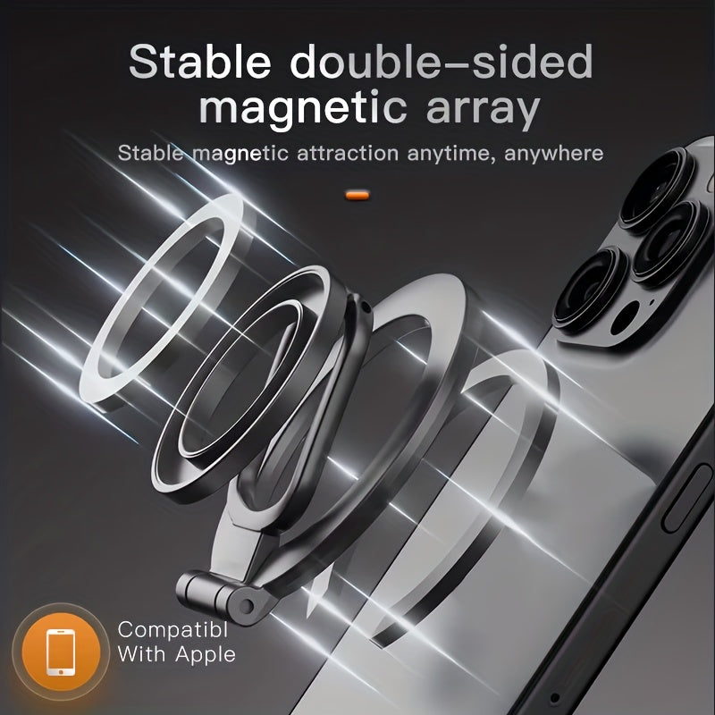 Double Sided Phone Stand Magnetic Phone Ring Holder Kickstand Magnet Grip 360 Degree Rotation Magnet Finger Ring Support Cellphones Foldable Stand