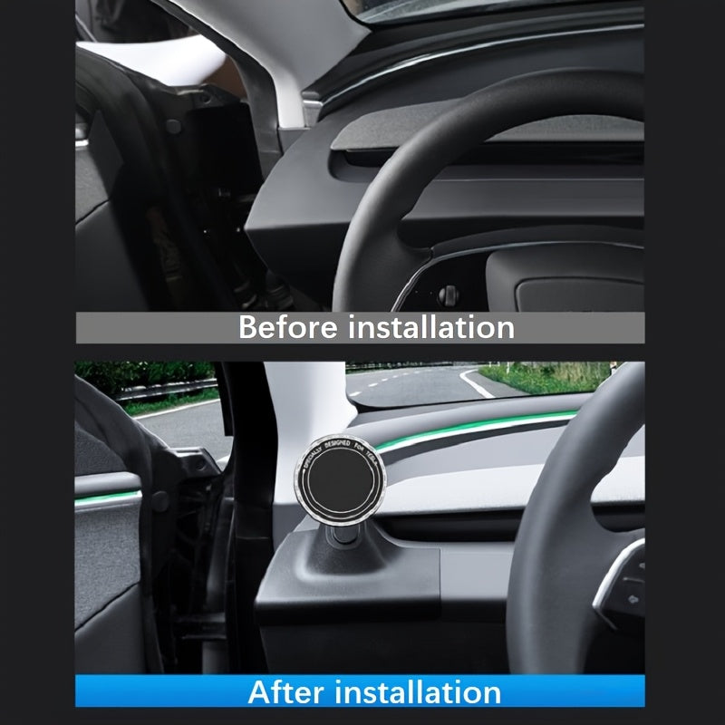 Compatible for Tesla Model 3 (2024-2026) Dashboard Magnetic Phone Holder with Mag Safe, Adjustable Car Mount Suitable for All Smartphones, Holder for Tesla's New Model 3 Highland Dashboard Accessory