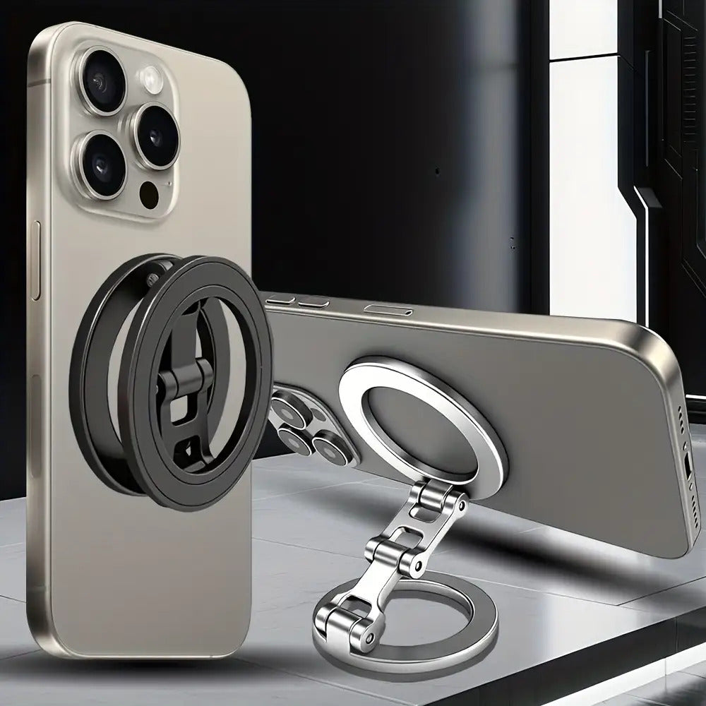 Magnetic Ring Phone Stand for Office And Gym Use, Foldable Dual-Sided Phone Holder with Strong Magnets for Cell Phones