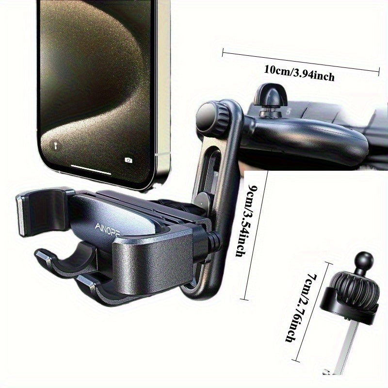 3-in-1 CD & Air Vent Car Phone Holder with Extendable Arm | 360° Rotation, 2025 Upgraded Version, Compatible with iPhone & Android Phones 4-7 Inches