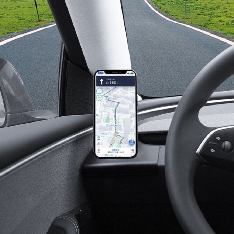 Compatible for Tesla Model 3 (2024-2026) Dashboard Magnetic Phone Holder with Mag Safe, Adjustable Car Mount Suitable for All Smartphones, Holder for Tesla's New Model 3 Highland Dashboard Accessory