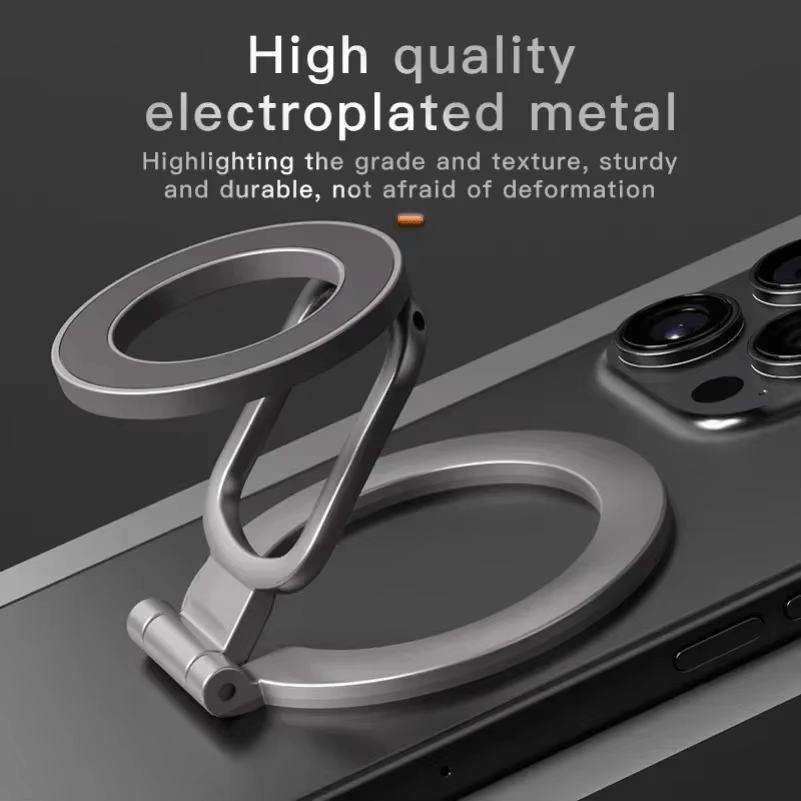 Double Sided Phone Stand Magnetic Phone Ring Holder Kickstand Magnet Grip 360 Degree Rotation Magnet Finger Ring Support Cellphones Foldable Stand