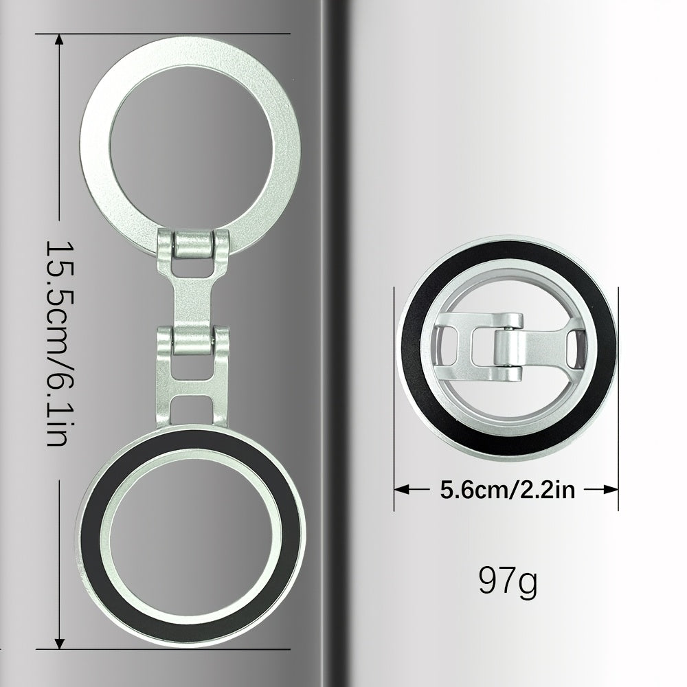 Magnetic Ring Phone Stand for Office And Gym Use, Foldable Dual-Sided Phone Holder with Strong Magnets for Cell Phones