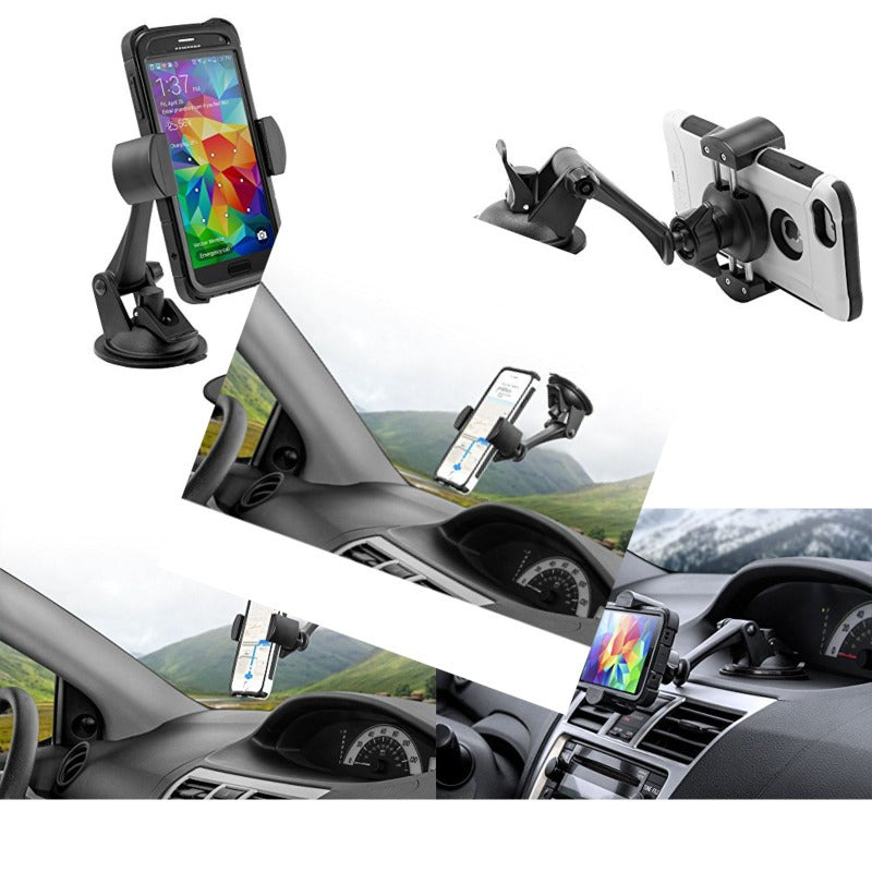 Mounts Sticky Suction Mount with RoadVise Phone Holder For Cars and Trucks Fully Adjustable with Powerful Suction Mount or Dash Mounting Fits iPhone Galaxy Note and more