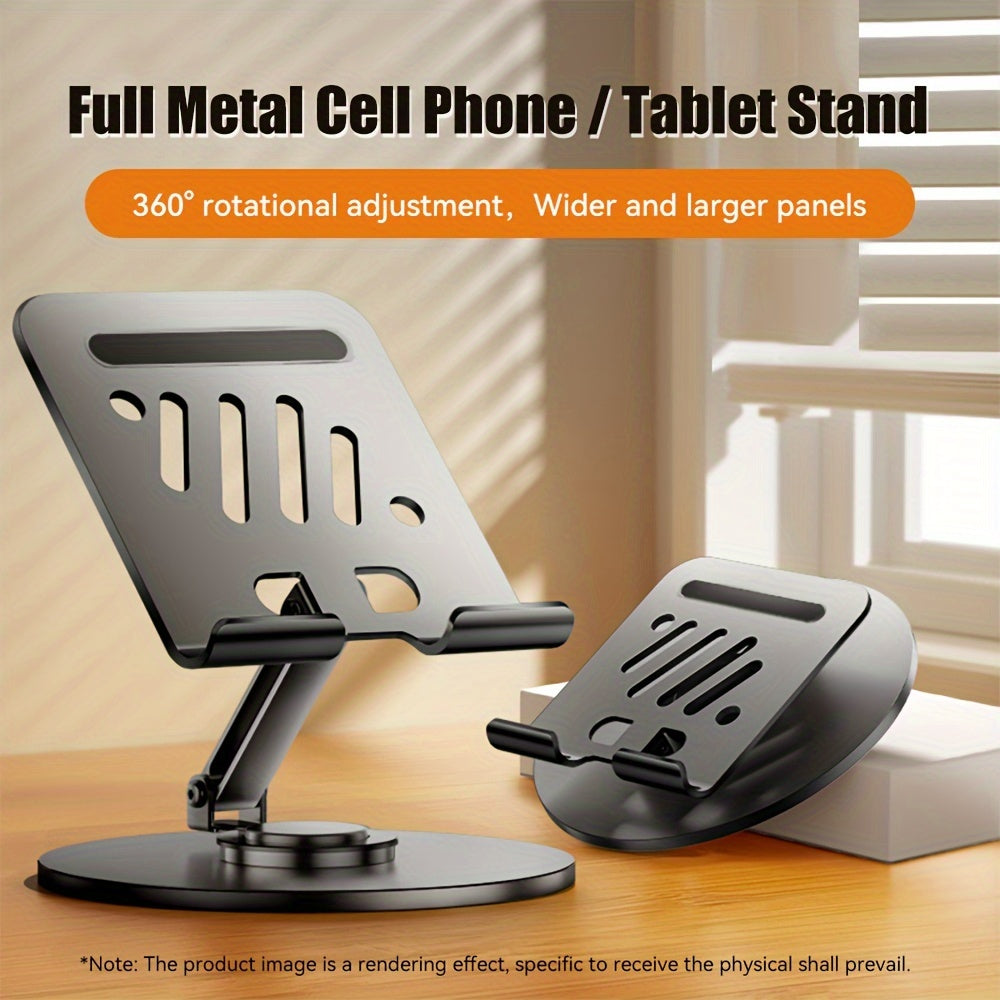 This Is a Versatile Stand for Tablets And Phones, Featuring a Fully Metal Design That Allows for Rotation And Is Suitable for Devices Under 15 Inches