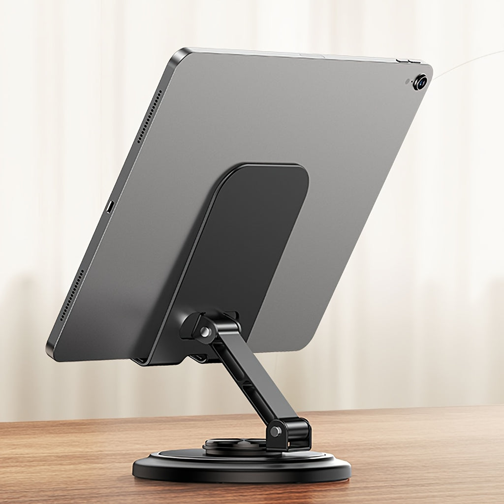 1pcsMultifunctional Carbon Steel Adjustable Desktop Phone Stand with 360-degree Rotation Design, Foldable and Portable, a Must-have Tool to Free Your Hands, Perfect for Christmas or New Year's Day Gifts