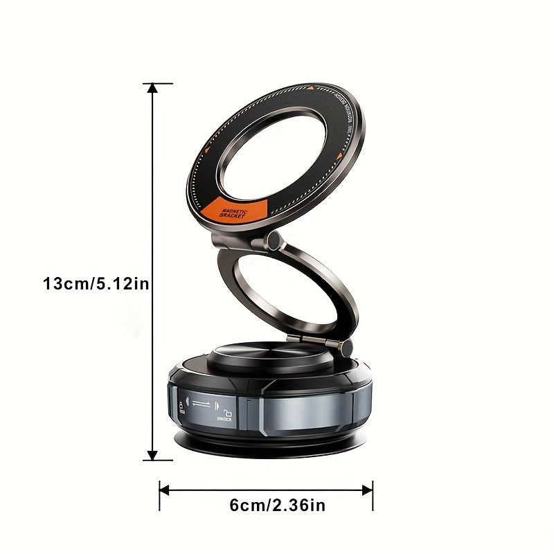 360-Degree Adjustable Vacuum Magnetic Car Phone Holder, Suitable for Cars, Gyms, Mirrors, And Smooth Surfaces