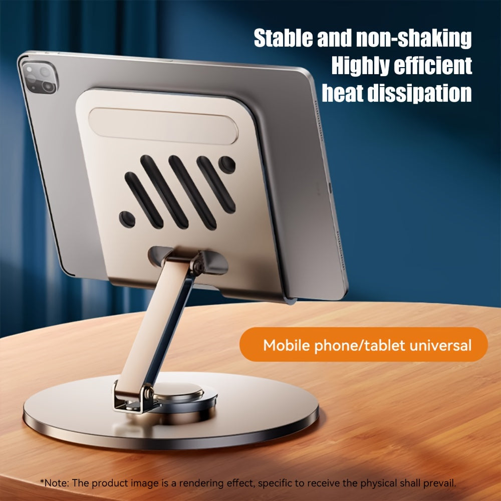 This Is a Versatile Stand for Tablets And Phones, Featuring a Fully Metal Design That Allows for Rotation And Is Suitable for Devices Under 15 Inches