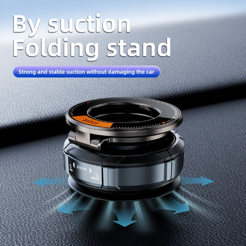360-Degree Adjustable Vacuum Magnetic Car Phone Holder, Suitable for Cars, Gyms, Mirrors, And Smooth Surfaces