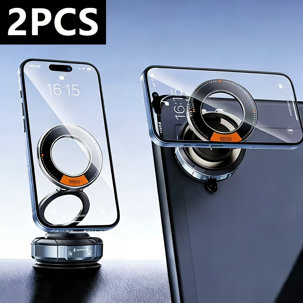 360-Degree Adjustable Vacuum Magnetic Car Phone Holder, Suitable for Cars, Gyms, Mirrors, And Smooth Surfaces