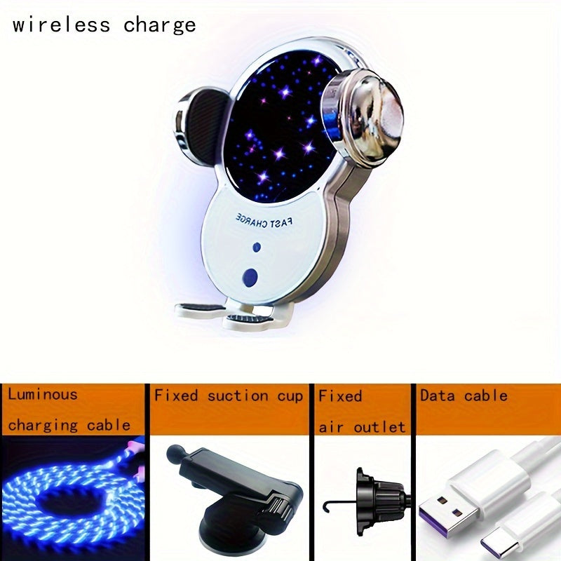 Wireless Car Charger, CHGeek 15W Fast Auto Clamping Car Charger Phone Holder Fit for iPhone 15 14 13 12 11 Pro Max, Samsung, Etc