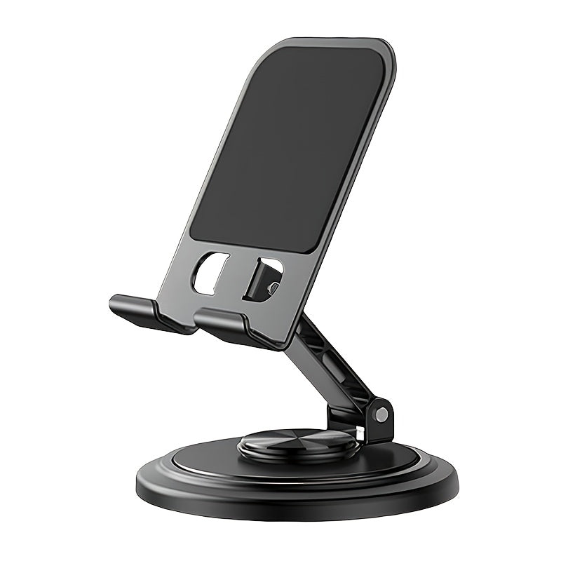 1pcsMultifunctional Carbon Steel Adjustable Desktop Phone Stand with 360-degree Rotation Design, Foldable and Portable, a Must-have Tool to Free Your Hands, Perfect for Christmas or New Year's Day Gifts