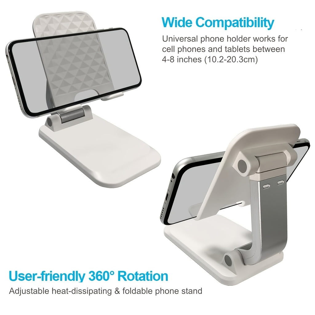 Foldable Cell Phone Stand \u002F Fully Adjustable Phone Holder \u002F Portable Mobile Stand \u002F Office Desk Accessories for iPhone 17 16 15 14 13 Pro Max Air, All Smartphones