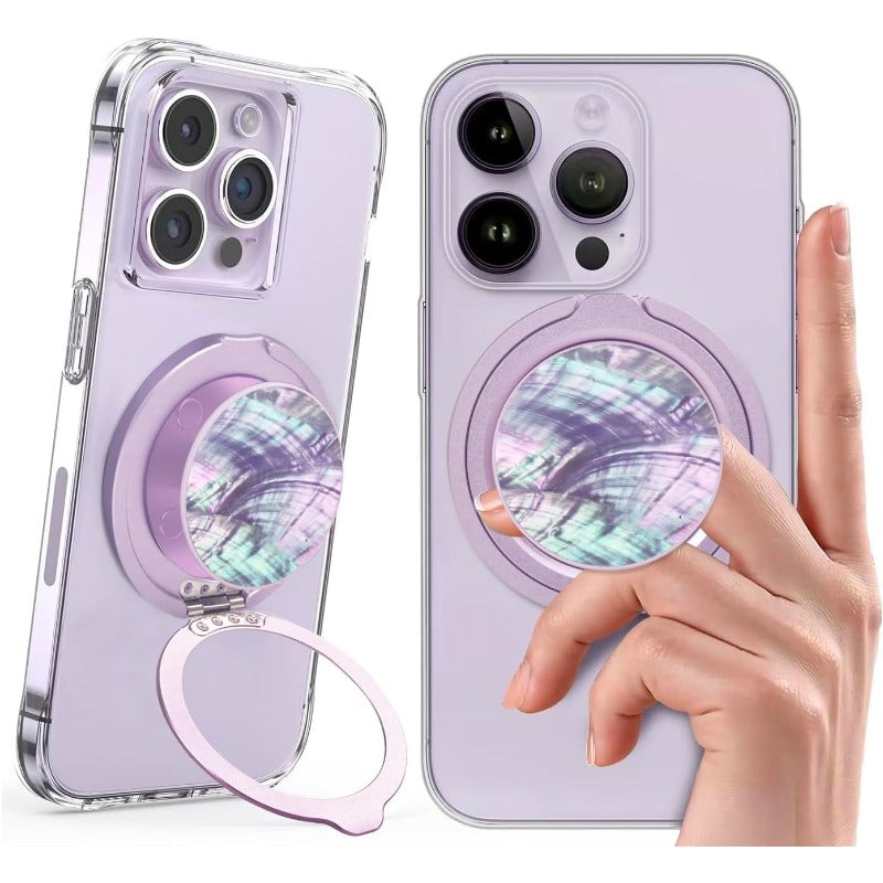 Mobile Phone Ring Holder, Magnetic Mobile Phone Ring Holder, Ultra-Thin Mobile Phone Holder, with Finger Ring, Suitable for Mar-Safe Iphone 16\u002F 15\u002F 14\u002F 13\u002F 12 Series