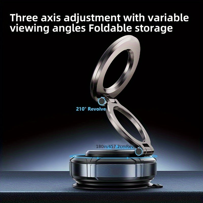 360-Degree Adjustable Vacuum Magnetic Car Phone Holder, Suitable for Cars, Gyms, Mirrors, And Smooth Surfaces