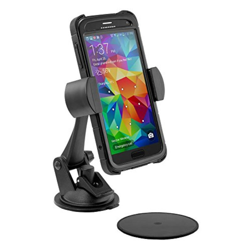Mounts Sticky Suction Mount with RoadVise Phone Holder For Cars and Trucks Fully Adjustable with Powerful Suction Mount or Dash Mounting Fits iPhone Galaxy Note and more