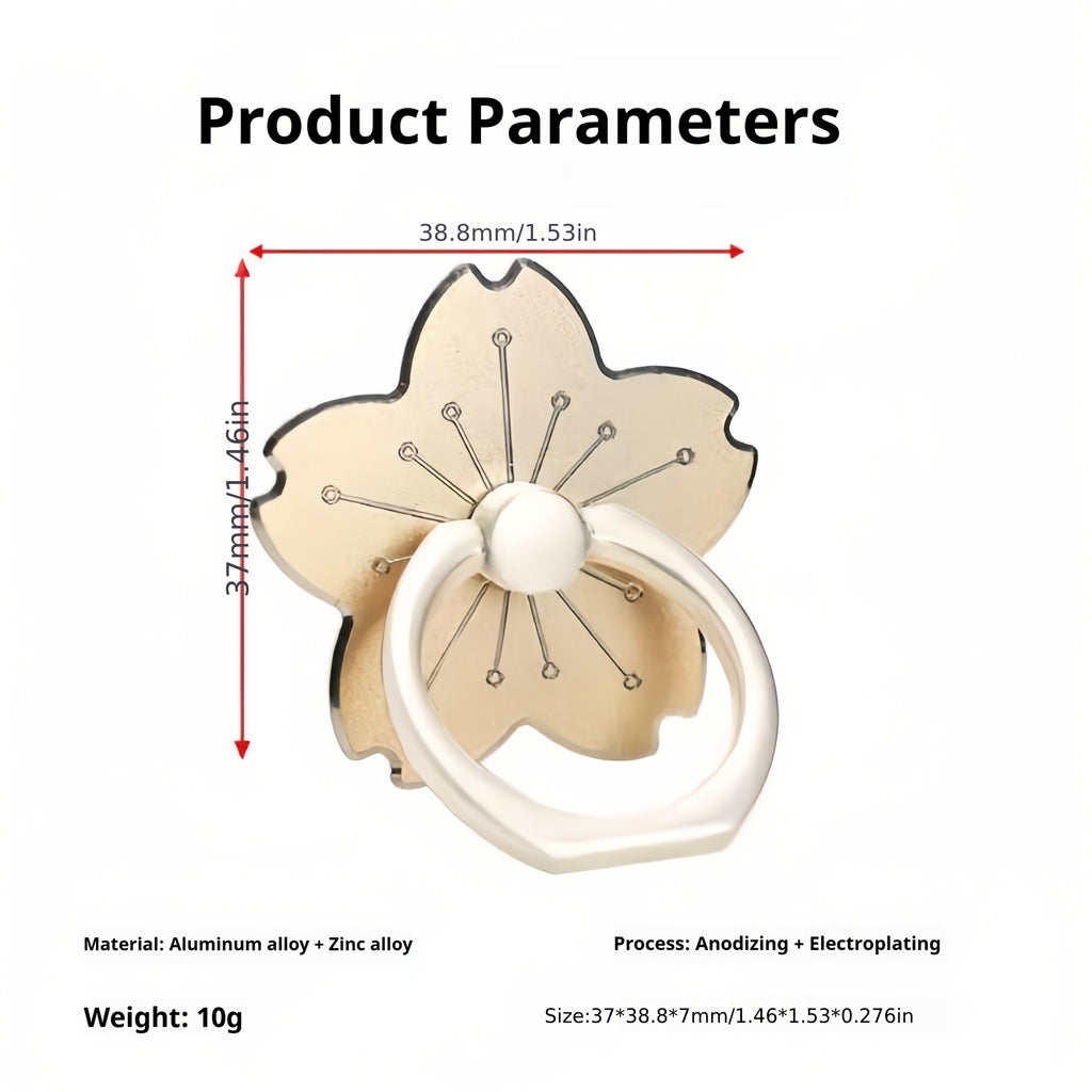 A Single Phone Holder, Designed for Convenience, Featuring a 360-Degree Rotating Ring Buckle That Prevents Drops And Offers a Creative Way to Secure Your Phone