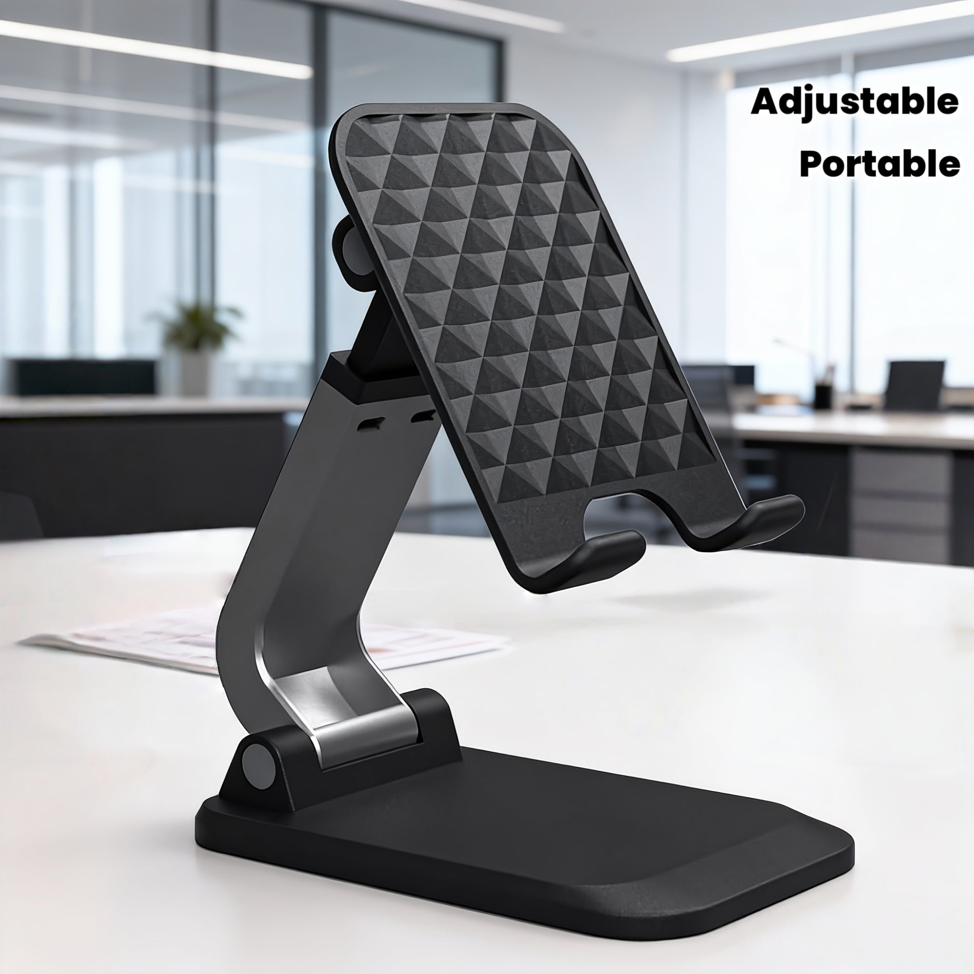 Foldable Cell Phone Stand \u002F Fully Adjustable Phone Holder \u002F Portable Mobile Stand \u002F Office Desk Accessories for iPhone 17 16 15 14 13 Pro Max Air, All Smartphones