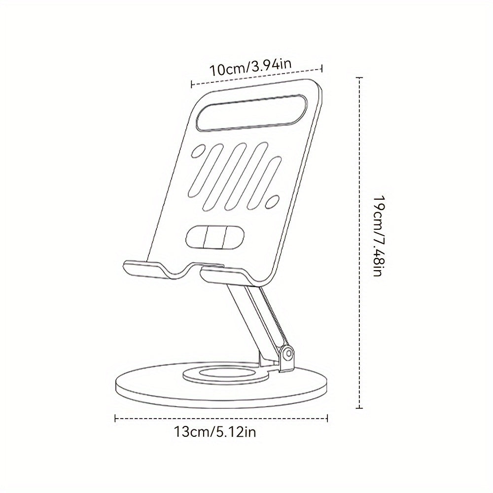This Is a Versatile Stand for Tablets And Phones, Featuring a Fully Metal Design That Allows for Rotation And Is Suitable for Devices Under 15 Inches