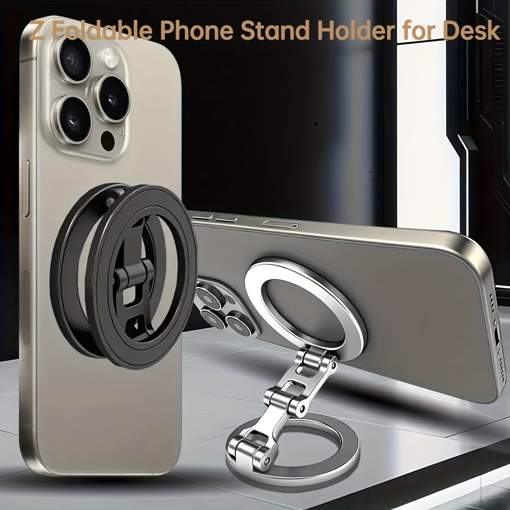 Magnetic Ring Phone Stand for Office And Gym Use, Foldable Dual-Sided Phone Holder with Strong Magnets for Cell Phones