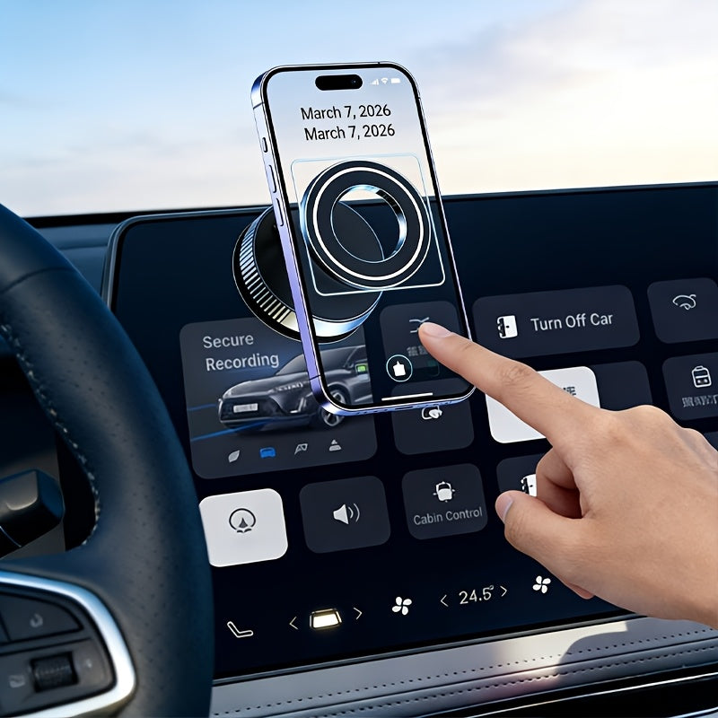 This Is a Strong Magnetic Phone Holder Suitable for Vehicles Like for TESLA, for Ford, for Toyota, And for HONDA, Featuring Adjustable Rotation And Extension